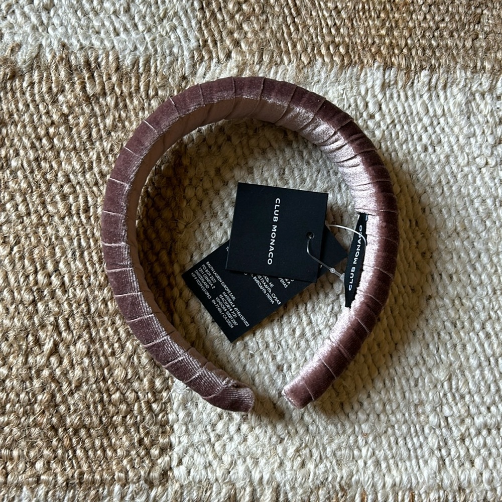 NWT Club Monaco velvet wrap headband